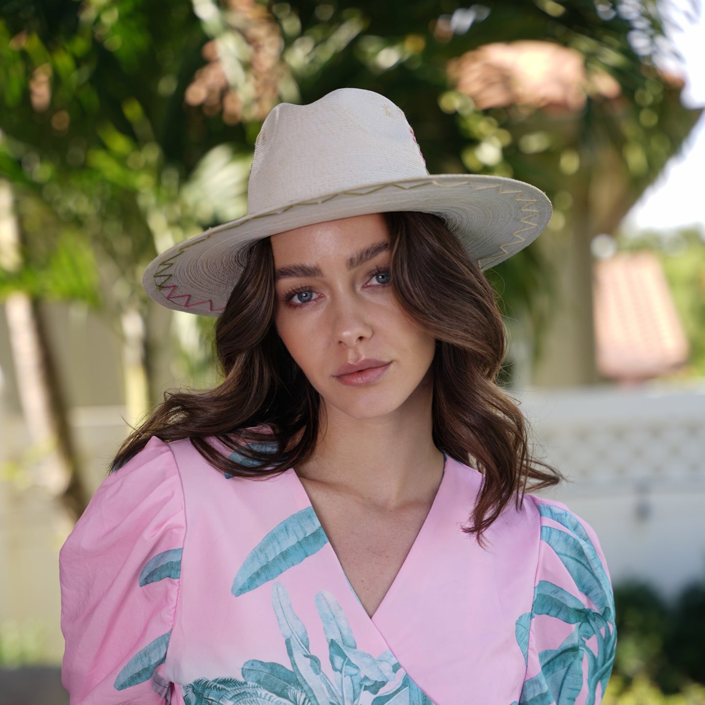 Floral Embroidered Hat
