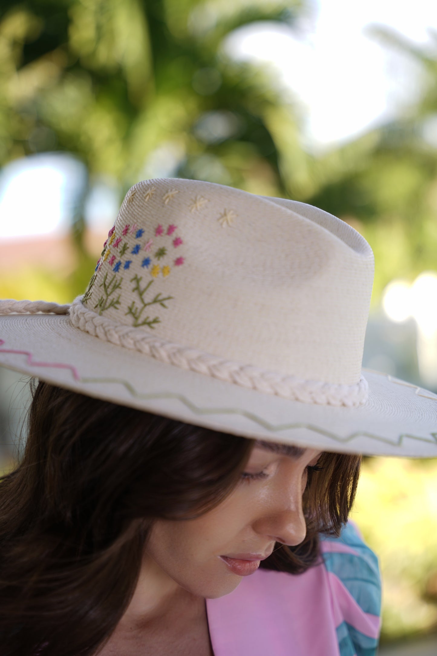Floral Embroidered Hat