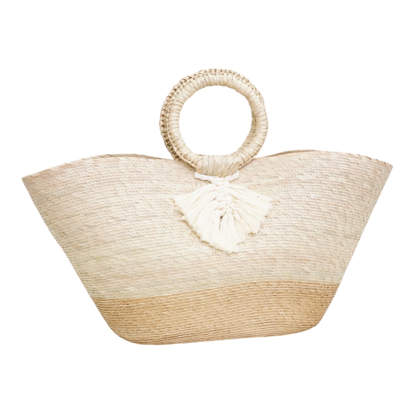 Woven Palm Beach Tote