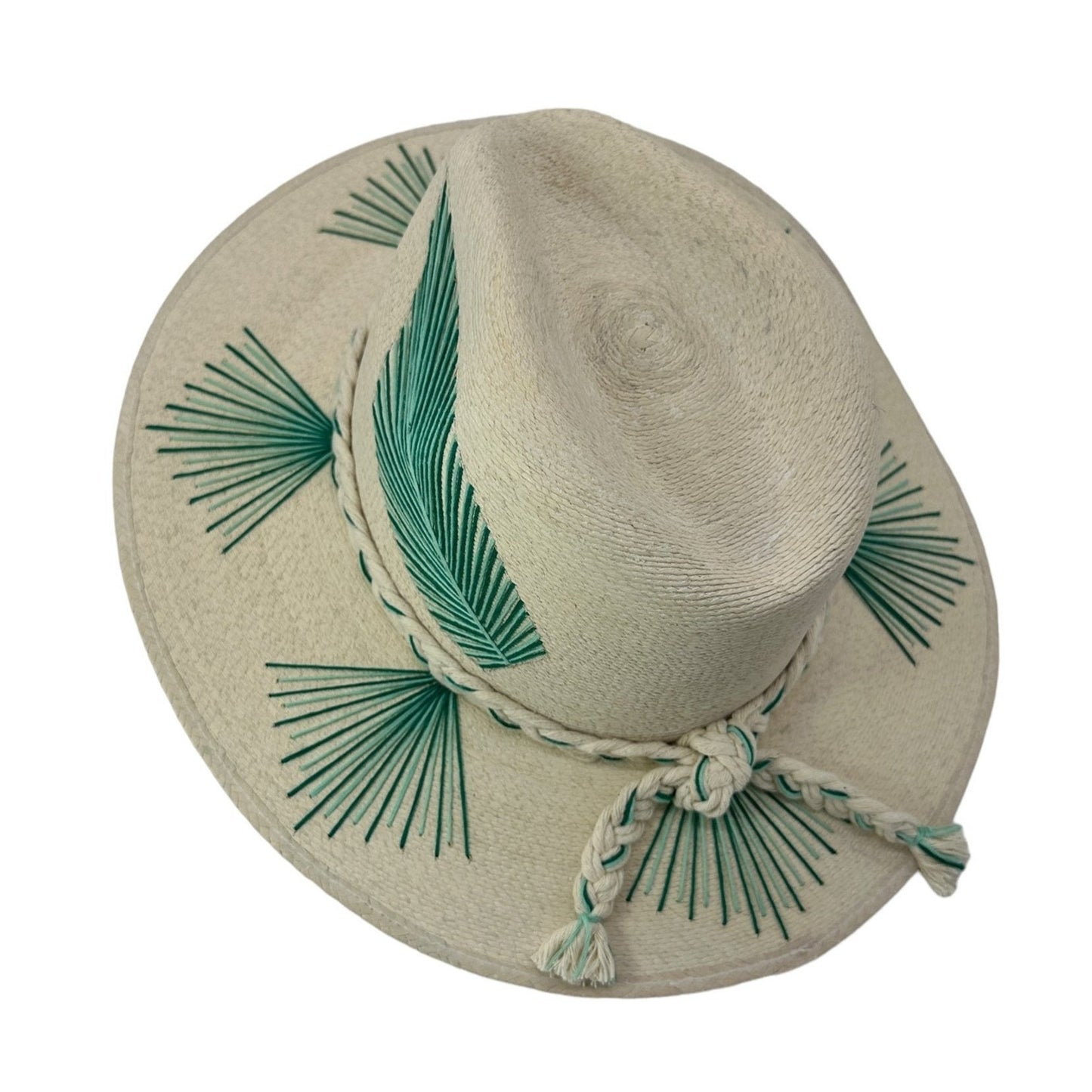 coconut palm hat for sale Embroidered Palm Hats Gold