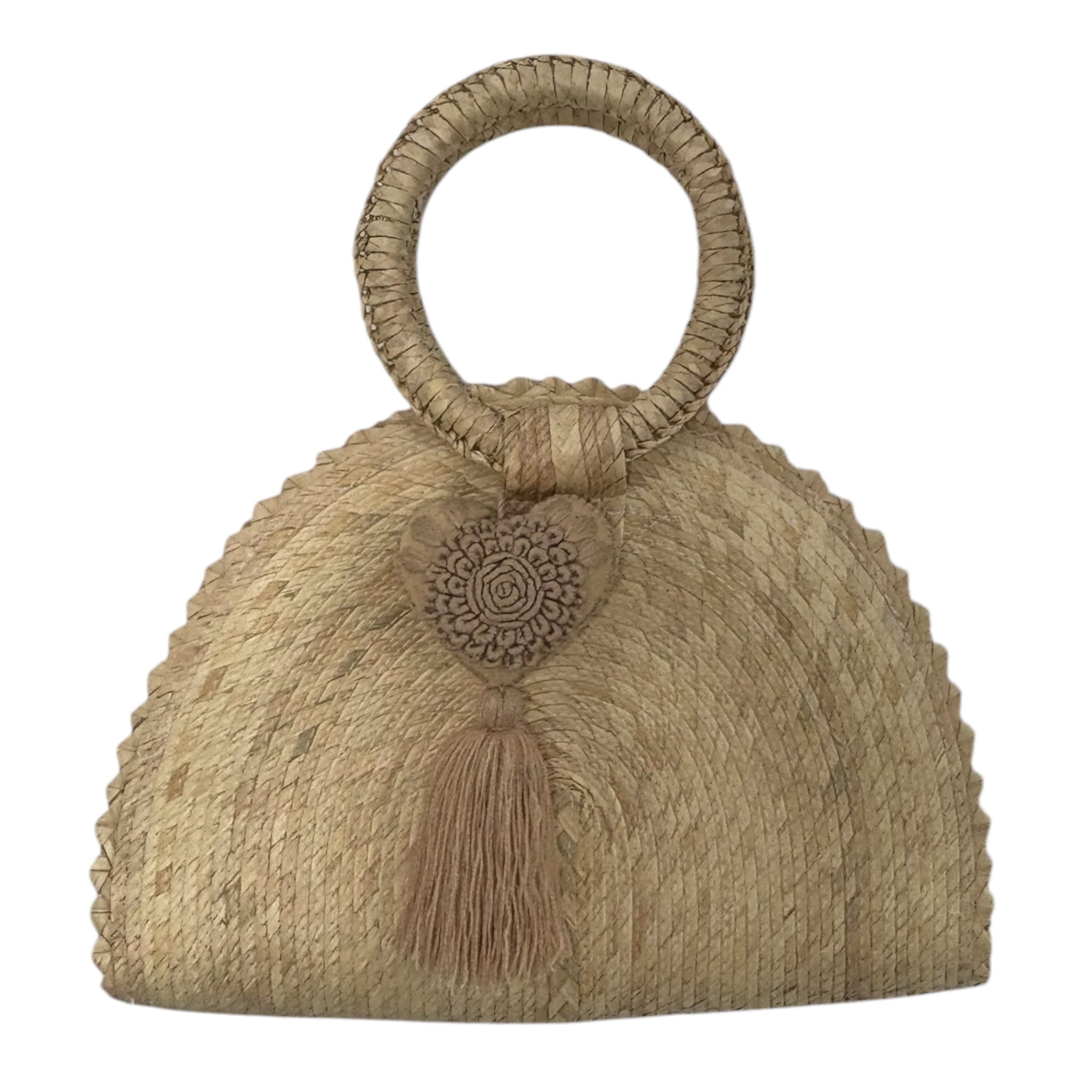 Handwoven Crescent Bag with Pompon – Chisme Lifestyle by Vende Inc.