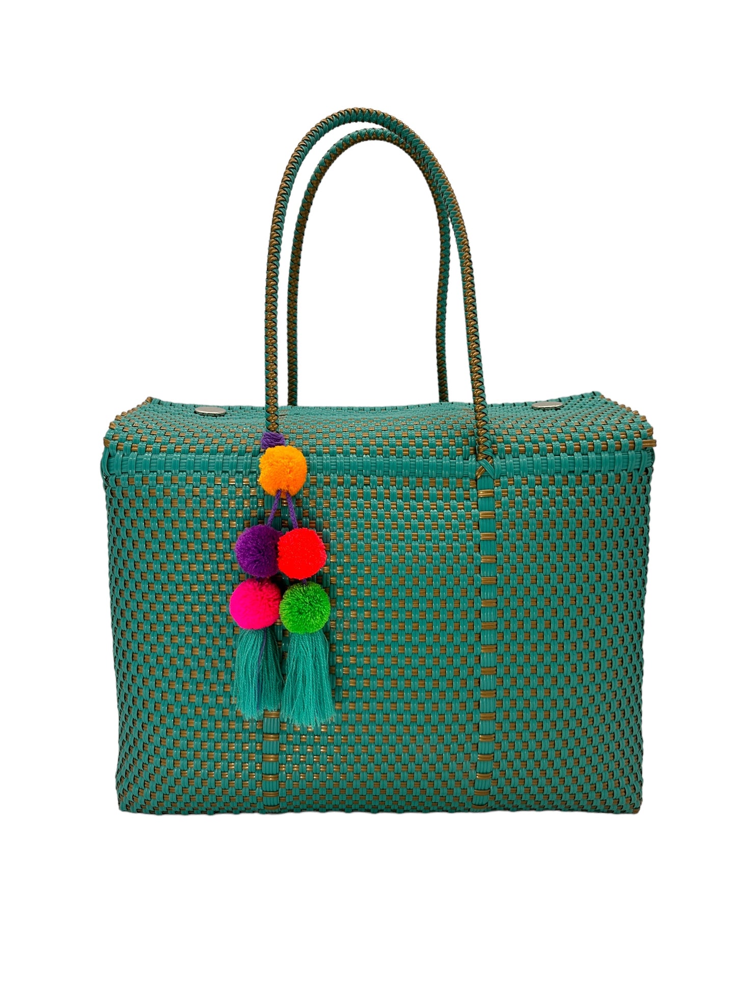 Handwoven Recycled Tote w/ Lid