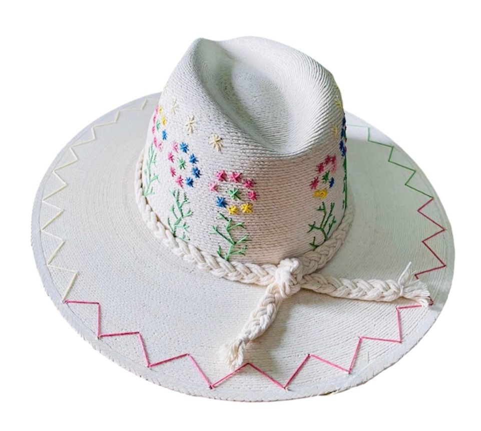 Floral Embroidered Hat